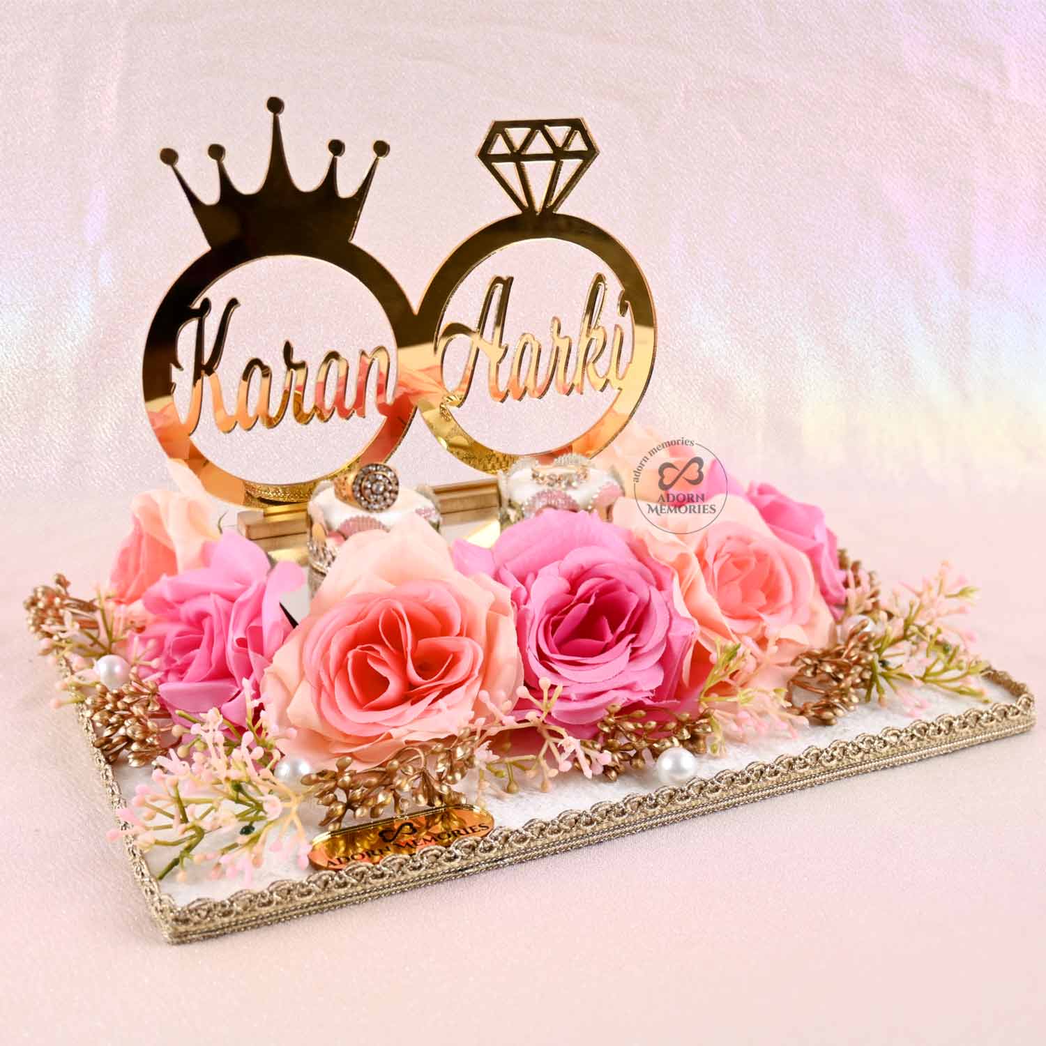 Customized Wedding Gifts Ring Bearer Box Personalized Ring Holder Nature  Ring Box For Engagement Name Ring Pillow Decorations - AliExpress